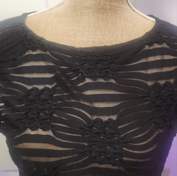 Nu Options Black Lace Blouse Size PL - Picture 2 of 6